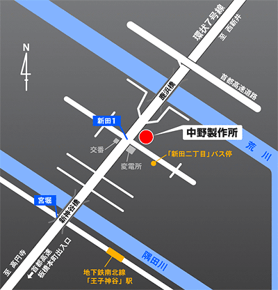 ���쐻�쏊�̏��ݒn�}